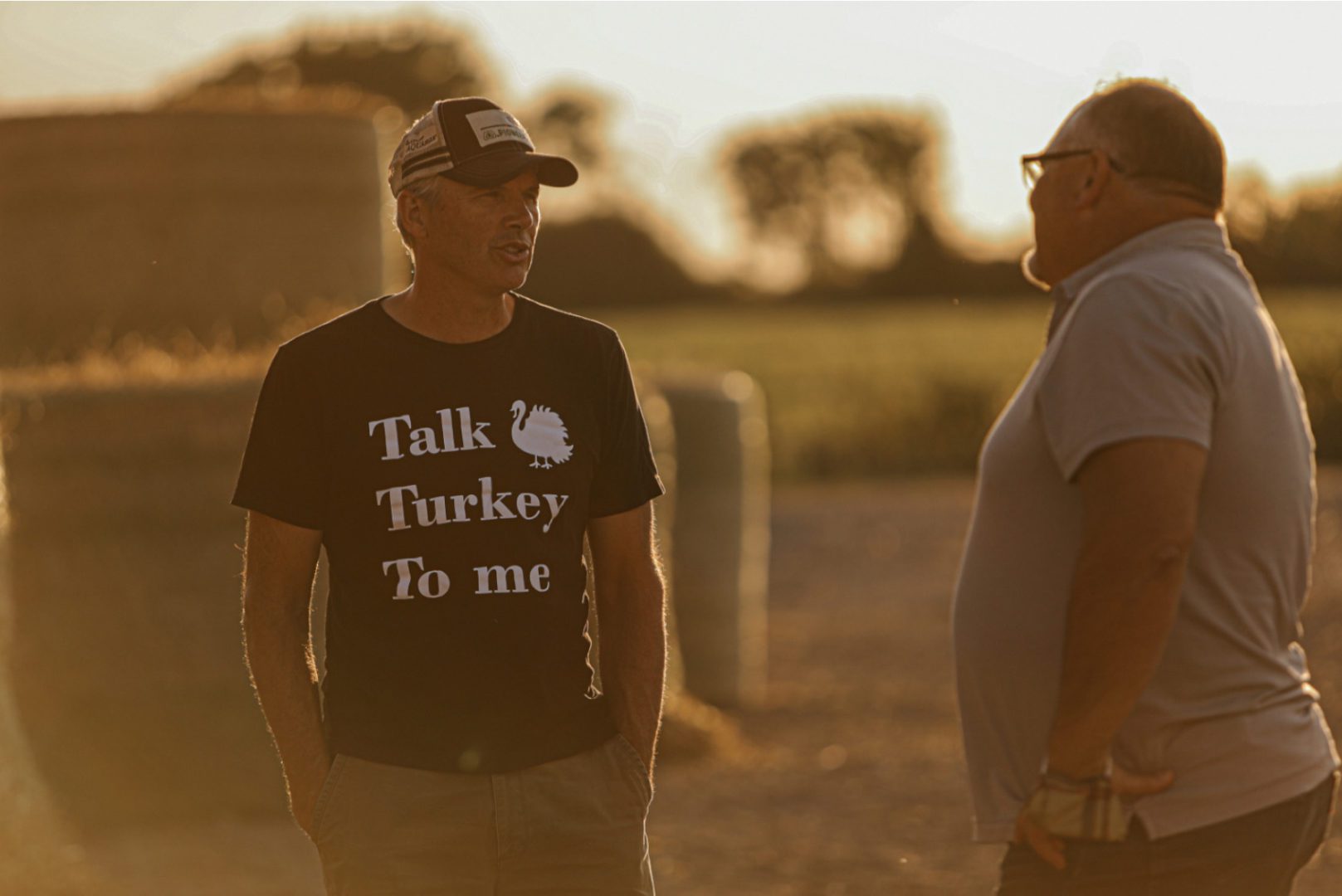 Two farmers talking